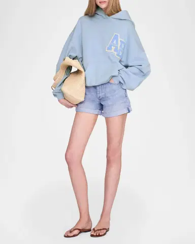 Anine Bing Harvey Embroidered Logo Hoodie | Thumbnail 2 Anine Bing Harvey Embroidered Logo Hoodie | Thumbnail 2