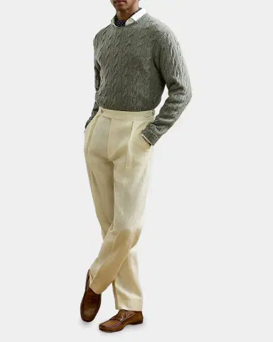 Ralph Lauren Purple Label Men's Cable-Knit Cashmere Sweater | Thumbnail 2 Ralph Lauren Purple Label Men's Cable-Knit Cashmere Sweater | Thumbnail 2