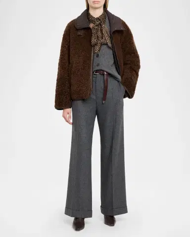 Brunello Cucinelli Curly Shearling Reversible Coat | Thumbnail 2 Brunello Cucinelli Curly Shearling Reversible Coat | Thumbnail 2