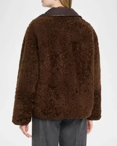 Brunello Cucinelli Curly Shearling Reversible Coat | Thumbnail 3 Brunello Cucinelli Curly Shearling Reversible Coat | Thumbnail 3