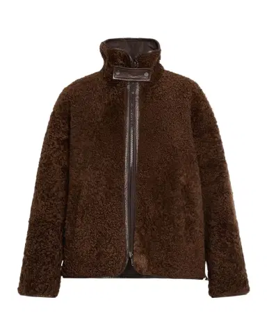 Brunello Cucinelli Curly Shearling Reversible Coat | Thumbnail 1 Brunello Cucinelli Curly Shearling Reversible Coat | Thumbnail 1