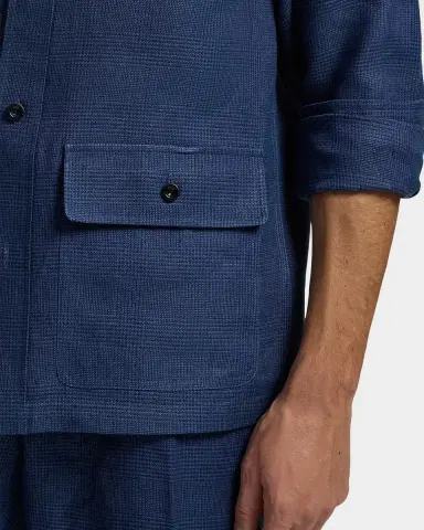 Ralph Lauren Purple Label Men's Linen-Blend Glen Check Overshirt | Thumbnail 6 Ralph Lauren Purple Label Men's Linen-Blend Glen Check Overshirt | Thumbnail 6