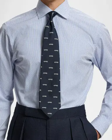 Ralph Lauren Purple Label Men's Automobile-Patterned Silk Tie | Thumbnail 2 Ralph Lauren Purple Label Men's Automobile-Patterned Silk Tie | Thumbnail 2