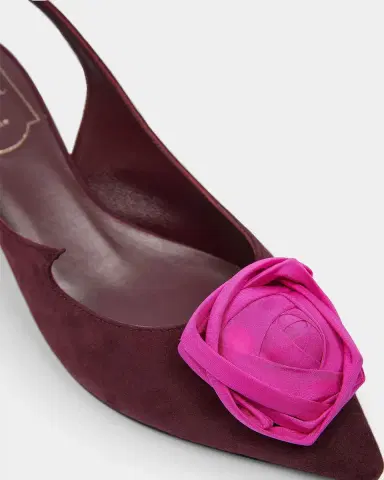 Roger Vivier I Love Vivier 45MM Rose Suede Slingback Pumps | Thumbnail 3 Roger Vivier I Love Vivier 45MM Rose Suede Slingback Pumps | Thumbnail 3
