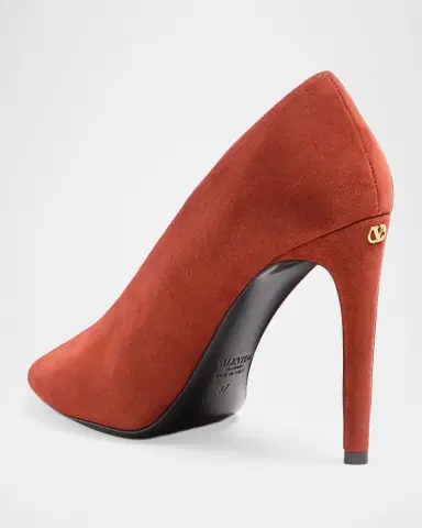 Valentino Garavani 105mm Open Toe Revele Suede Pumps | Thumbnail 4 Valentino Garavani 105mm Open Toe Revele Suede Pumps | Thumbnail 4