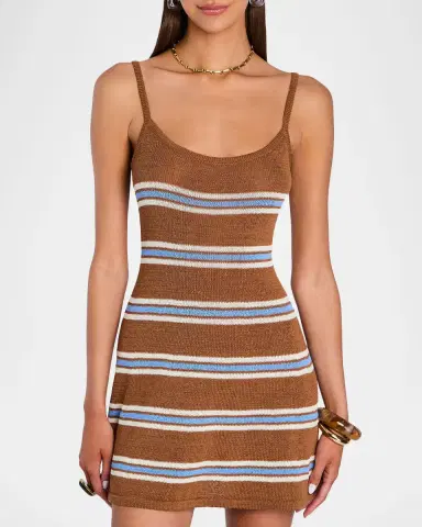 SEROYA Azriel Striped Knit Mini Dress | Thumbnail 3 SEROYA Azriel Striped Knit Mini Dress | Thumbnail 3