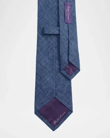 Ralph Lauren Purple Label Men's Délavé Linen-Blend Tie | Thumbnail 2 Ralph Lauren Purple Label Men's Délavé Linen-Blend Tie | Thumbnail 2