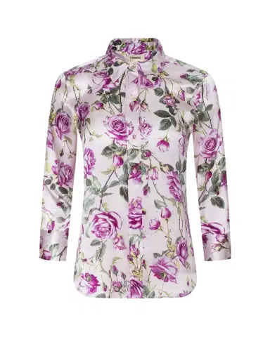L'Agence Dani Silk Button-Front Blouse | Thumbnail 1 L'Agence Dani Silk Button-Front Blouse | Thumbnail 1
