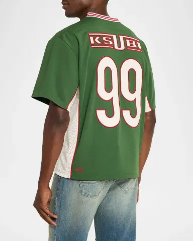 Ksubi Jersey-Printed V-Neck T-Shirt | Thumbnail 3 Ksubi Jersey-Printed V-Neck T-Shirt | Thumbnail 3