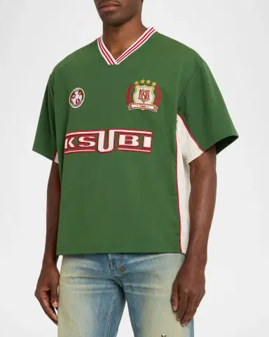 Ksubi Jersey-Printed V-Neck T-Shirt | Thumbnail 4 Ksubi Jersey-Printed V-Neck T-Shirt | Thumbnail 4