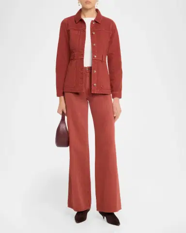 Veronica Beard Kasey Mid-Rise Wide-Leg Jeans | Thumbnail 2 Veronica Beard Kasey Mid-Rise Wide-Leg Jeans | Thumbnail 2