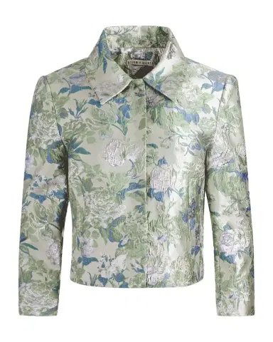 ALICE + OLIVIA Weston Metallic Jacquard Cropped Jacket | Thumbnail 1 ALICE + OLIVIA Weston Metallic Jacquard Cropped Jacket | Thumbnail 1