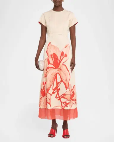 LOVEBIRDS Ayrin Crinkled Floral-Print Midi Dress | Thumbnail 2 LOVEBIRDS Ayrin Crinkled Floral-Print Midi Dress | Thumbnail 2