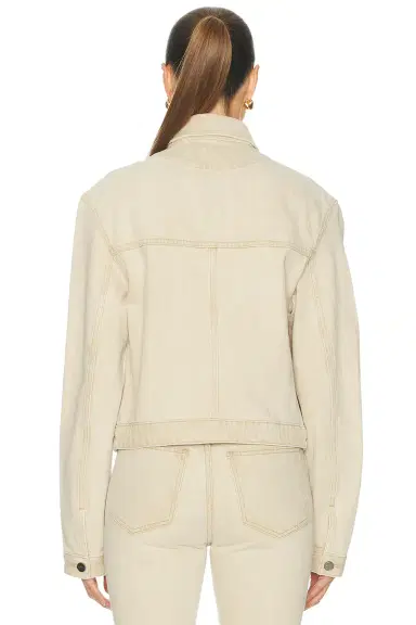 Khaite Tomer Collared Denim Jacket | Thumbnail 4 Khaite Tomer Collared Denim Jacket | Thumbnail 4