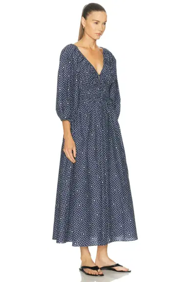 Matteau Shirred Plunge Button Dress | Thumbnail 2 Matteau Shirred Plunge Button Dress | Thumbnail 2