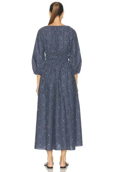 Matteau Shirred Plunge Button Dress | Thumbnail 3 Matteau Shirred Plunge Button Dress | Thumbnail 3