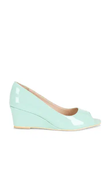 NIIHAI Open Toe Vinyl Mule Wedge | Thumbnail 1 NIIHAI Open Toe Vinyl Mule Wedge | Thumbnail 1