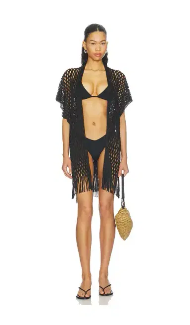 Luli Fama Caught Up Short Caftan | Thumbnail 2 Luli Fama Caught Up Short Caftan | Thumbnail 2