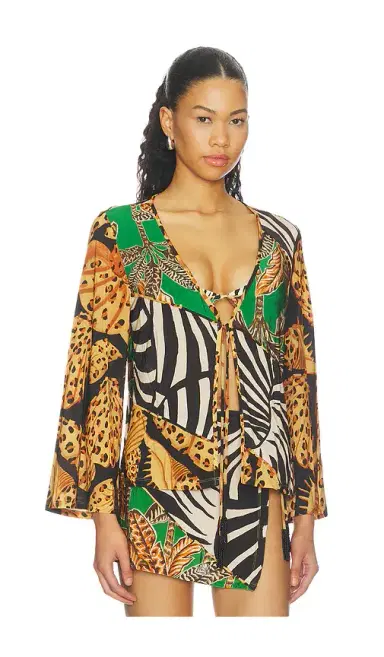 Farm Rio Open Front Blouse | Thumbnail 3 Farm Rio Open Front Blouse | Thumbnail 3