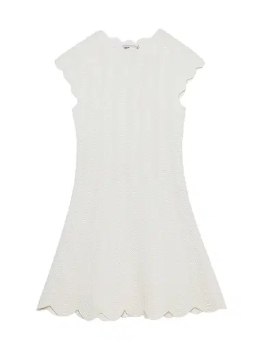 Simkhai Women's Evalynn Scallop Mini Dress - Ivory - Size XL | Thumbnail 1 Simkhai Women's Evalynn Scallop Mini Dress - Ivory - Size XL | Thumbnail 1