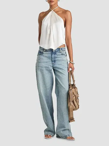 SEROYA Women's Keria Baggy Low-Rise Jeans - Coastline | Thumbnail 2 SEROYA Women's Keria Baggy Low-Rise Jeans - Coastline | Thumbnail 2