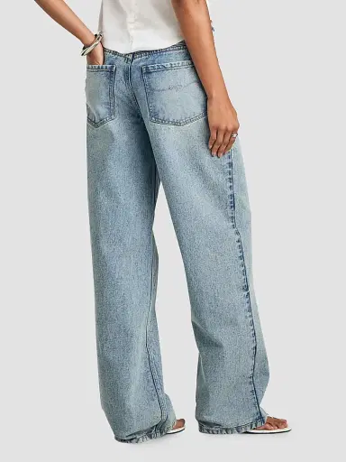 SEROYA Women's Keria Baggy Low-Rise Jeans - Coastline | Thumbnail 3 SEROYA Women's Keria Baggy Low-Rise Jeans - Coastline | Thumbnail 3