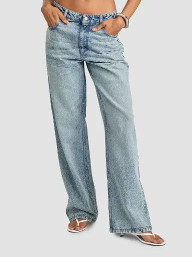 SEROYA Women's Keria Baggy Low-Rise Jeans - Coastline | Thumbnail 7 SEROYA Women's Keria Baggy Low-Rise Jeans - Coastline | Thumbnail 7