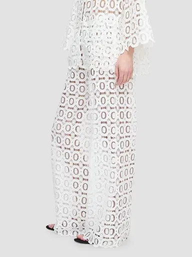 Hill House Home Women's The Kaya Pool Pants - White Broderie | Thumbnail 3 Hill House Home Women's The Kaya Pool Pants - White Broderie | Thumbnail 3