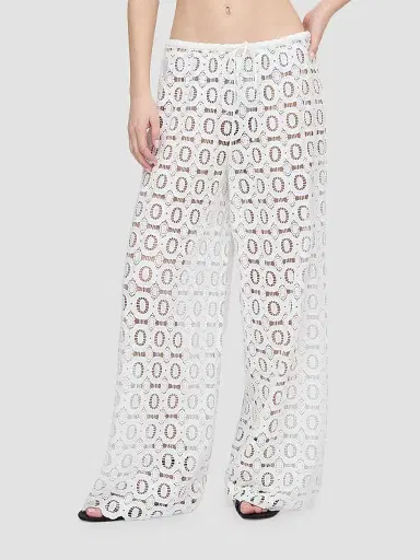 Hill House Home Women's The Kaya Pool Pants - White Broderie | Thumbnail 5 Hill House Home Women's The Kaya Pool Pants - White Broderie | Thumbnail 5