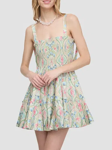 Hill House Home Women's The Ribbon Charlotte Nap Dress - Sea Scroll | Thumbnail 3 Hill House Home Women's The Ribbon Charlotte Nap Dress - Sea Scroll | Thumbnail 3