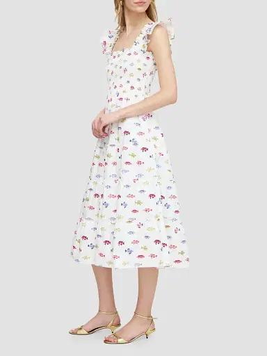 Hill House Home Women's The Ellie Nap Dress - White Rainbow Fish | Thumbnail 3 Hill House Home Women's The Ellie Nap Dress - White Rainbow Fish | Thumbnail 3
