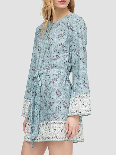 Hill House Home Women's The Magnolia Tunic Dress - Dusty Blue Gemstone | Thumbnail 3 Hill House Home Women's The Magnolia Tunic Dress - Dusty Blue Gemstone | Thumbnail 3
