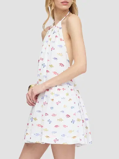 Hill House Home Women's The Sol Tunic Dress - White Rainbow Fish | Thumbnail 2 Hill House Home Women's The Sol Tunic Dress - White Rainbow Fish | Thumbnail 2