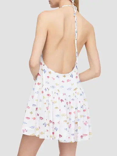 Hill House Home Women's The Sol Tunic Dress - White Rainbow Fish | Thumbnail 3 Hill House Home Women's The Sol Tunic Dress - White Rainbow Fish | Thumbnail 3