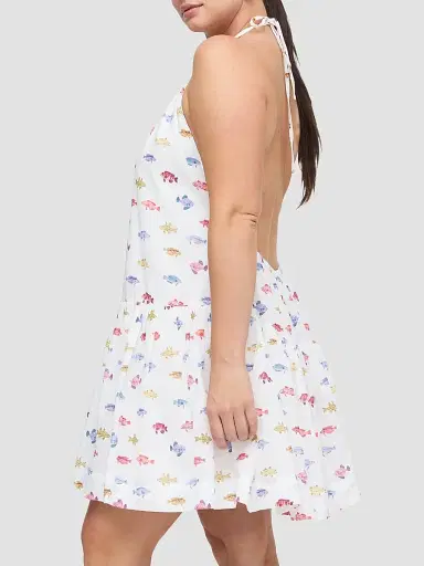 Hill House Home Women's The Sol Tunic Dress - White Rainbow Fish | Thumbnail 6 Hill House Home Women's The Sol Tunic Dress - White Rainbow Fish | Thumbnail 6