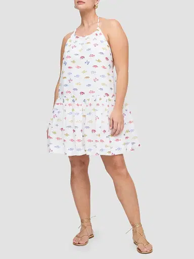 Hill House Home Women's The Sol Tunic Dress - White Rainbow Fish | Thumbnail 8 Hill House Home Women's The Sol Tunic Dress - White Rainbow Fish | Thumbnail 8