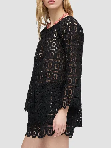 Hill House Home Women's The Enella Tunic Top - Black Broderie | Thumbnail 3 Hill House Home Women's The Enella Tunic Top - Black Broderie | Thumbnail 3