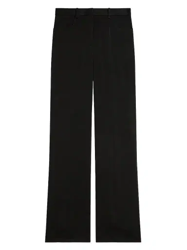 Theory Women's Satin Straight-Leg Pants - Black | Thumbnail 1 Theory Women's Satin Straight-Leg Pants - Black | Thumbnail 1