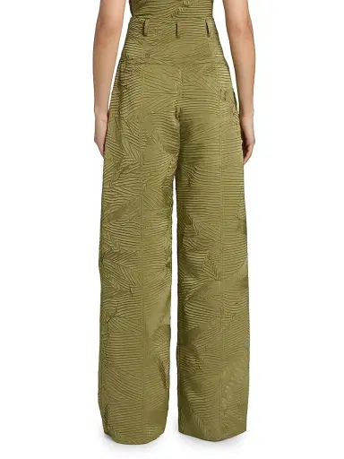 Ulla Johnson Women's Carine Textured Satin High-Rise Pants | Thumbnail 5 Ulla Johnson Women's Carine Textured Satin High-Rise Pants | Thumbnail 5