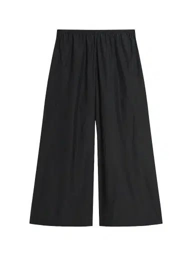 Theory Women's Cotton-Blend Wide-Leg Crop Pants - Black | Thumbnail 1 Theory Women's Cotton-Blend Wide-Leg Crop Pants - Black | Thumbnail 1