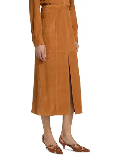 Ulla Johnson Women's Orion Suede Pencil Skirt | Thumbnail 4 Ulla Johnson Women's Orion Suede Pencil Skirt | Thumbnail 4