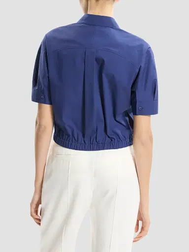 Theory Women's Cotton Poplin Shirt - Sapphire Navy | Thumbnail 3 Theory Women's Cotton Poplin Shirt - Sapphire Navy | Thumbnail 3
