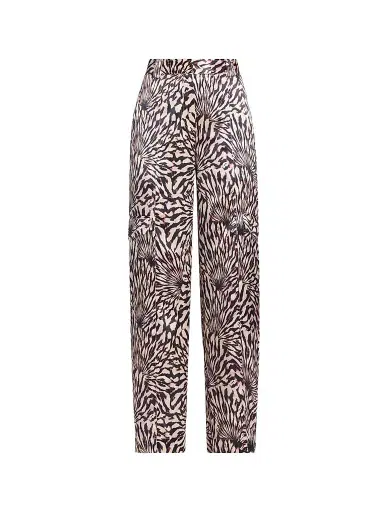 Ulla Johnson Women's Emilia Printed Satin Cargo Pants | Thumbnail 1 Ulla Johnson Women's Emilia Printed Satin Cargo Pants | Thumbnail 1