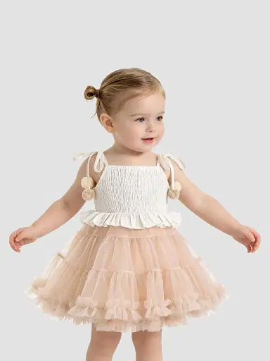 Mimi Tutu Baby Girl's & Little Girl's Nerina Dress - Beige 36 Months | Thumbnail 3 Mimi Tutu Baby Girl's & Little Girl's Nerina Dress - Beige 36 Months | Thumbnail 3