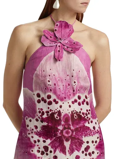 Amur Women's Everlee Orchid Print Minidress - Coraline Orchid - Size 8 | Thumbnail 6 Amur Women's Everlee Orchid Print Minidress - Coraline Orchid - Size 8 | Thumbnail 6