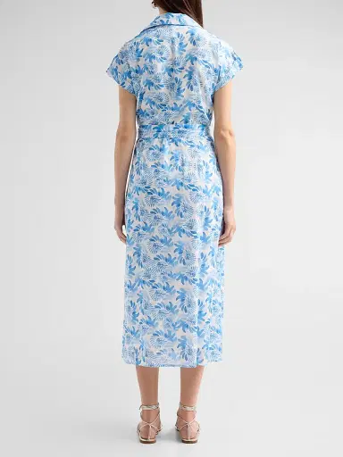 Ro's Garden Women's Catherine Floral Cotton Dress - Blue Keanu - Size XS | Thumbnail 3 Ro's Garden Women's Catherine Floral Cotton Dress - Blue Keanu - Size XS | Thumbnail 3