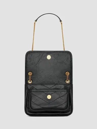 Saint Laurent Women's Niki Baby Crossbody Bag in Vintage Leather - Black | Thumbnail 3 Saint Laurent Women's Niki Baby Crossbody Bag in Vintage Leather - Black | Thumbnail 3