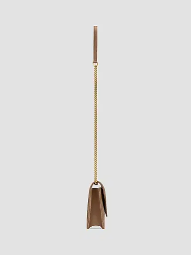 Saint Laurent Women's Cassandre Envelope Chain Wallet in Lambskin - Dusty Grey | Thumbnail 4 Saint Laurent Women's Cassandre Envelope Chain Wallet in Lambskin - Dusty Grey | Thumbnail 4
