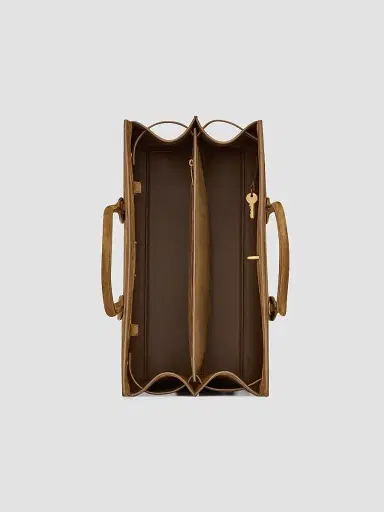 Saint Laurent Women's Sac De Jour Tote Bag in Suede - Caramel Cognac | Thumbnail 5 Saint Laurent Women's Sac De Jour Tote Bag in Suede - Caramel Cognac | Thumbnail 5