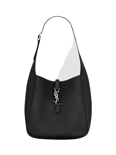 Saint Laurent Women's Le 5 e 7 Supple Shoulder Bag in Grained Leather - Black | Thumbnail 1 Saint Laurent Women's Le 5 e 7 Supple Shoulder Bag in Grained Leather - Black | Thumbnail 1